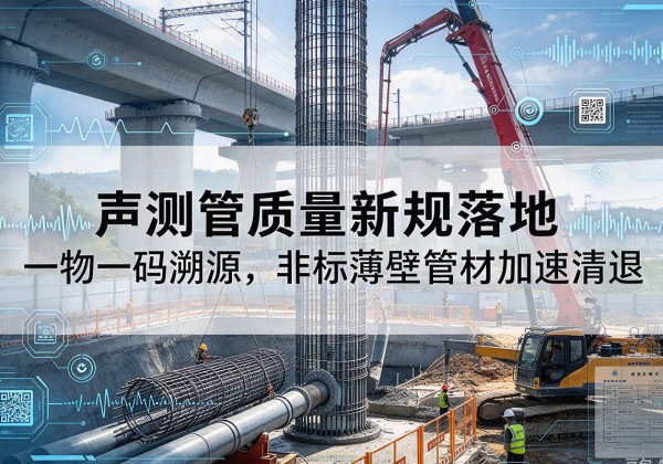 沙市声测管质量新规落地，一物一码溯源，非标薄壁管材加速清退